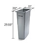 Coastwide Professional™ Slim Plastic Trash Can with no Lid, Gray, 23 Gal. (CW50717)~#|#~D6258727-3CC4-4A14-B81FDB91FB82518F_sc7