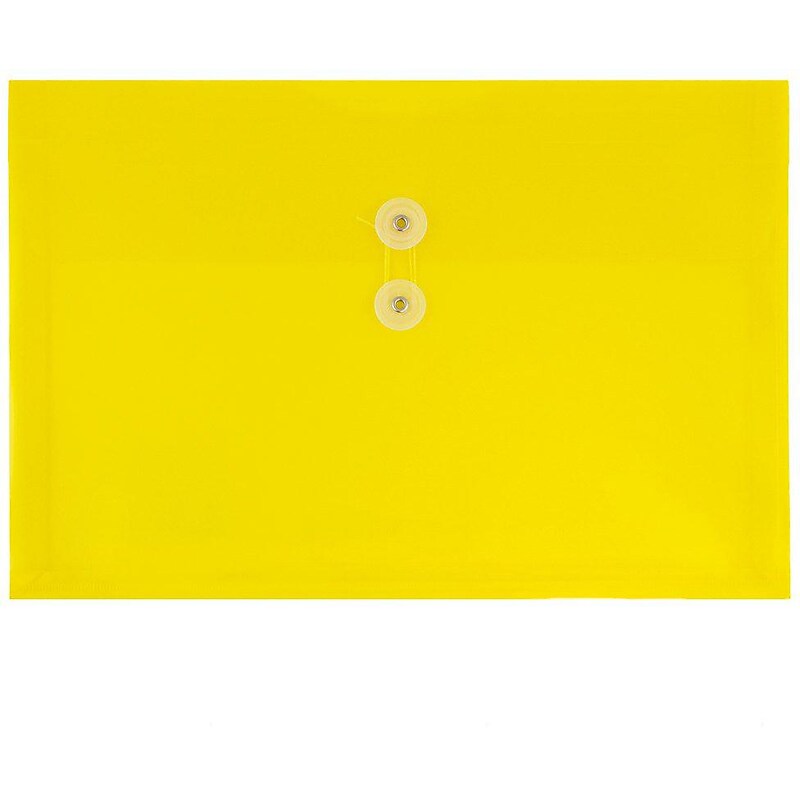 JAM Paper Premium Plastic Document File, Legal, Yellow, 3/Pack (219B1YEX3) image 1
