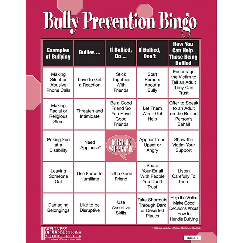 The Guidance Group Bully Prevention Bingo Game (LR4712) image 1