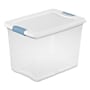 Sterilite 25 Quart Latching Storage Bin with Lid, Plastic, White, 6/Carton (14958006CT)~#|#~D63115F1-7C05-4AE2-84C6E36308F3D79C_sc7