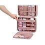 BAGSMART SpaceSaver Puffy 11" Polyester Toiletry Bag, Water Resistant, Dark Pink (BM0108061AS448)~#|#~D631542F-B43C-48D7-BB25201ABE77AA9A_sc7