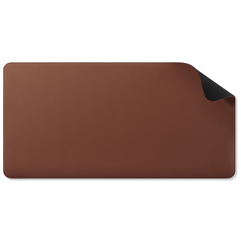 Staples TECH Anti-Slip Faux Leather Desk Pad, 31.5" x 15.7", Brown (ST62544) image 1