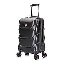 DUKAP Zonix 20" 4-Wheeled Hardside Carry-On Suitcase (Black)