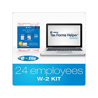 Adams 2022 W-2 Tax Form, White, 24/Pack (STAX6241-22)