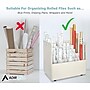 AdirOffice 50-Slot Mobile Roll File, Lockable, 28.5"H x 30"W x 15.75"D, White (626-WHI-KIT1)~#|#~D64B843E-2668-4A04-86512DEFAB65CD70_sc7