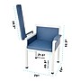 Viva Comfort. Antimicrobial Phlebotomy Blood Drawing Chair, 350 lbs. Capacity, Blue (ADI997-02-BLU-MK)~#|#~D64E0445-ED7E-408D-AFD9BA2659E3DED8_sc7