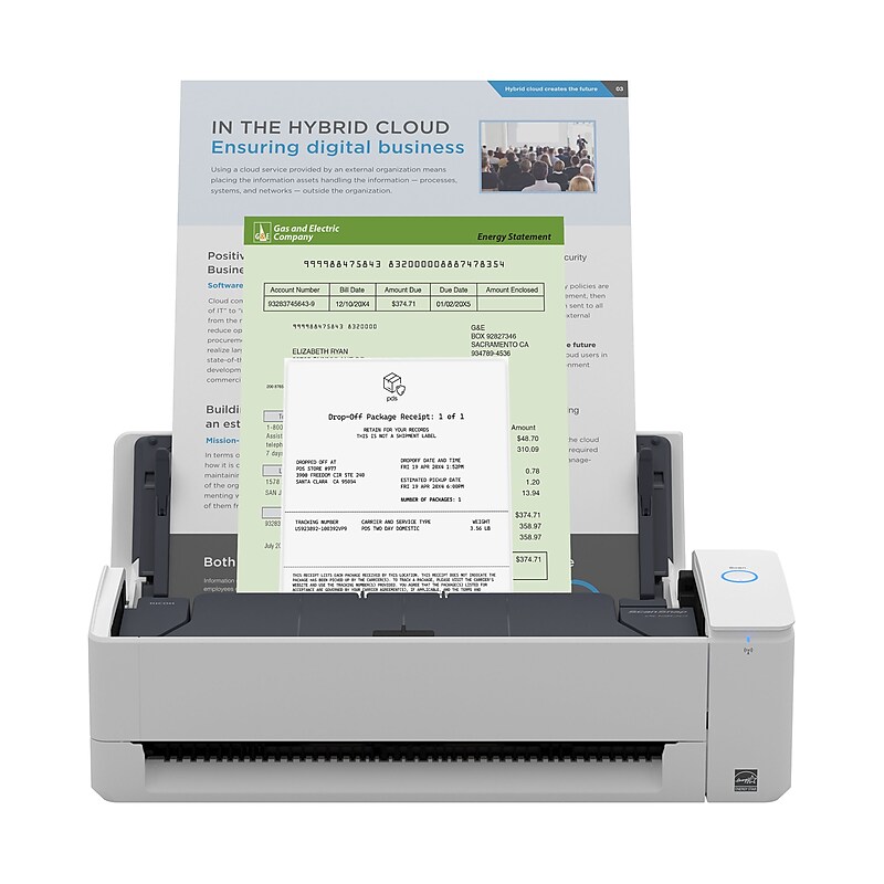 RICOH ScanSnap IX1300 Wireless Duplex Document Scanner, White (PA03805-B005) image 1