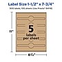 Avery Laser/Inkjet Decorative Edge Multipurpose Labels, 1.5" x 7.75", Kraft Brown, 500 Labels/Box ( 94118)~#|#~D65A7EF2-B9B4-4F5A-A0B40A145953B0E0_sc7