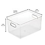 iDESIGN Plastic Storage Bin, 6" x 11.25"x 8", Clear, 4/Pack (28141M4)~#|#~D65F1D8D-BEF5-48D1-BCE001CA3182E0EF_sc7