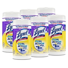Lysol Dual Action Disinfecting Wipes, Citrus Scent, 75 Wipes