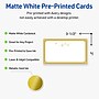 Avery Gold-Metallic Ornaments Matte Blank Card, White, 80/Pack (S00-FHC)~#|#~D66067D2-1D08-48BE-81B2C35B54BC2BE7_sc7