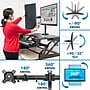 Mount-It! Mount-It! 36"W Manual Rectangular Adjustable Aluminum Standing Desk Converter, Black (MI-7934)~#|#~D664D7A8-C5F1-43C6-A43E444C310941BB_sc7