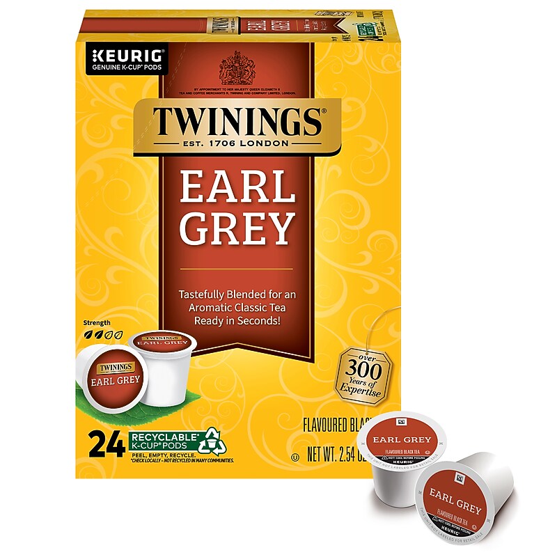 Twinings Earl Grey Black Tea, Keurig® K-Cup® Pods, 24/Box (TNA85783) image 1