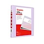 Staples Heavy Duty 1" 3-Ring View Binder, D-Ring, Light Purple (ST63087)~#|#~D66AC27D-7472-4F29-997A73901894FF0F_sc7