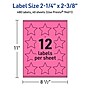Avery Star Laser/Inkjet Multipurpose Labels, 2-1/4" x 2-3/8", Bright Pink (480/Box)~#|#~D66BEC9D-4427-489B-85AE1D6FBDC3500F_sc7
