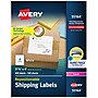 Avery Repositionable Laser Shipping Labels, 3-1/3" x 4", White, 600 Labels/Box (55164)~#|#~D66D3BC9-4DAB-439C-9AAEC6CC35C31AA6_sc7