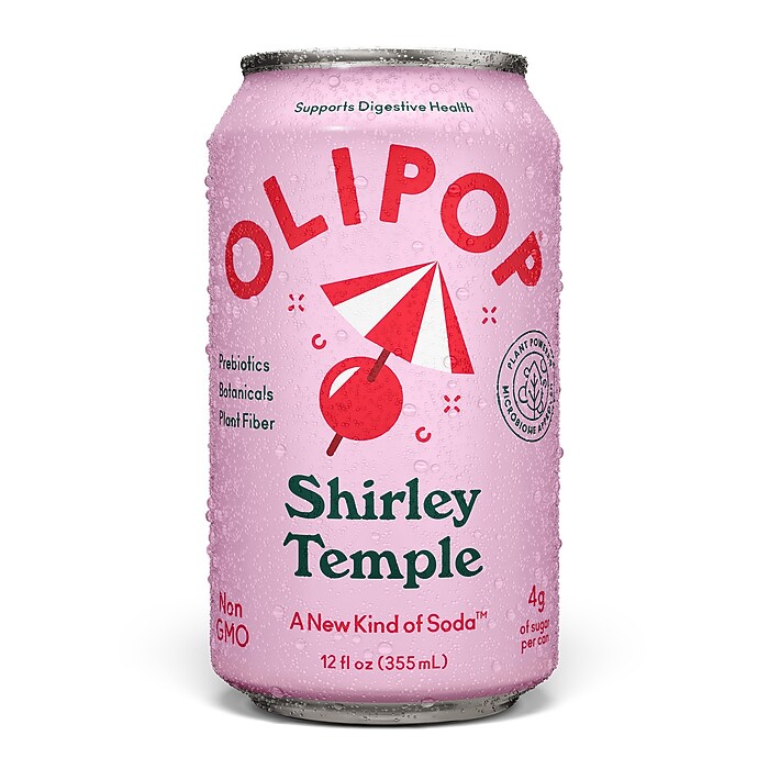 Olipop Prebiotic Shirley Temple, 12 fl. oz., 12 Cans/Carton