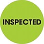 Tape Logic "Inspected" Labels, 2" Dia., Fluorescent Green, 500/Roll (DL1262)~#|#~D6701D4F-11B8-4A3E-A110F361E33A8AF6_sc7