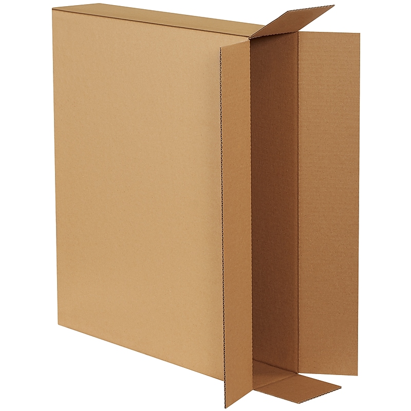 28" x 5" x 24" Shipping Boxes, Brown, 10/Bundle (28524FOL) image 1