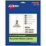 Avery EcoFriendly Rectangle Multipurpose Labels, 11" x 4-1/4", White, 200/Box (94266)~#|#~D682B373-D3CD-4459-9148B84019EB8294_sc7