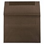JAM Paper A2 Booklet Envelope 4 3/8" x 5 3/4", Chocolate Brown, 100/Pack (233709d)~#|#~D685769D-7C42-4410-B3B824D5A3DEB75F_sc7