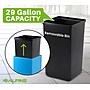 Alpine Steel Recycling, Compost, and Trash Can Set with Square and Mixed Lid, 29 Gallon, Multicolor, 3/Pack (ALP4450-BLK-KIT27)~#|#~D685ABA3-EDE5-4691-B49B855F17F65CC0_sc7