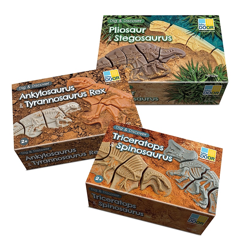 Yellow Door Dig and Discover Dinosaur Pack, Assorted Colors, 6/Set (YUS1230) image 1