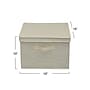 Household Essentials Medium Stackable Folding Fabric Square KD Storage Box, 10" x 15"x 15", 39 Qt., Cream, 2/Pack (7427-1)~#|#~D687E12D-2397-4B6C-92E3A6A51106258F_sc7