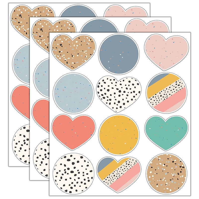 Carson Dellosa Education We Belong Jumbo Hearts & Dots Cut-Outs, 12/Pack, 3 Packs/Bundle (CD-120650-3) image 1