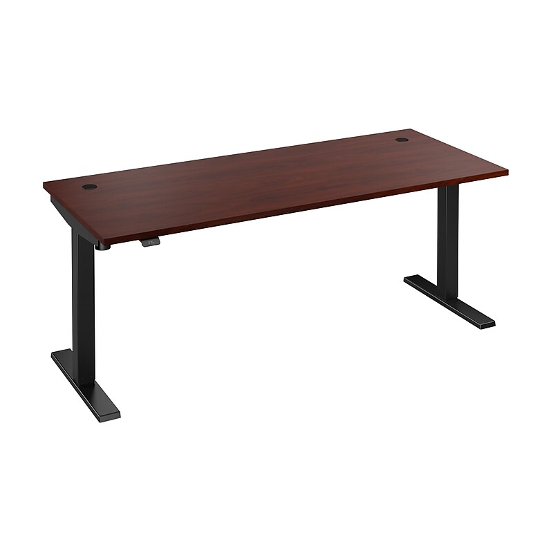 Bush Business Furniture Move 40 Series 72"W Electric Height Adjustable Standing Desk, Hansen Cherry/Black (M4S7230HCBK) image 1