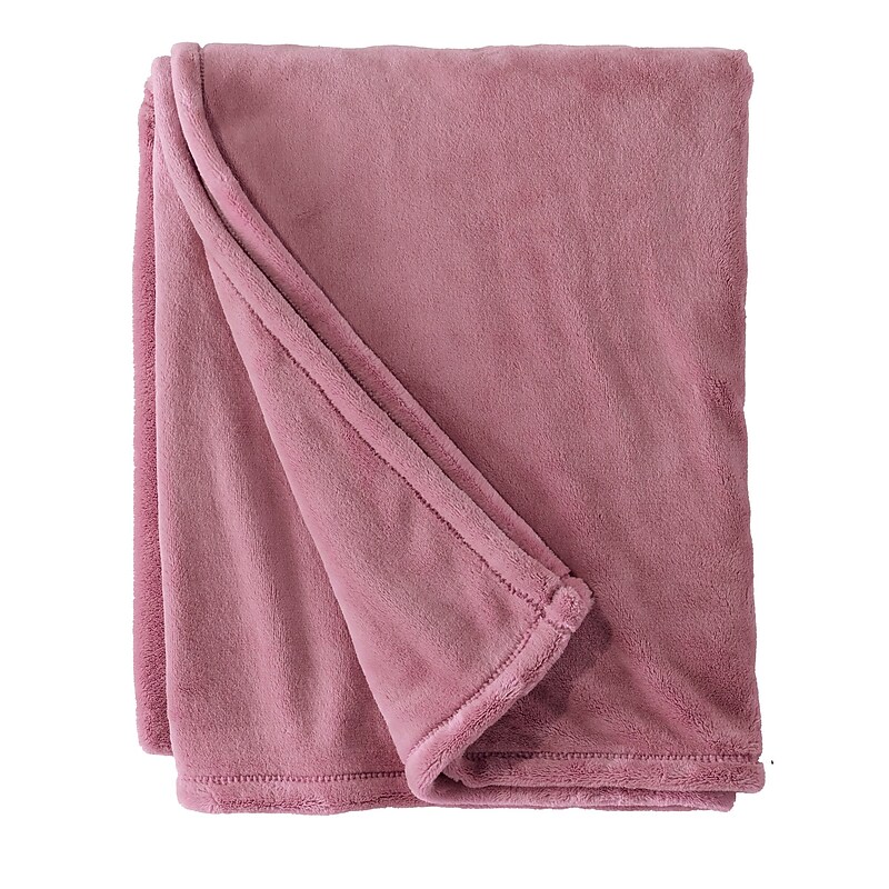 L.L.Bean Wicked Plush Throw, Large, Washed Orchid (302781-41255) image 1
