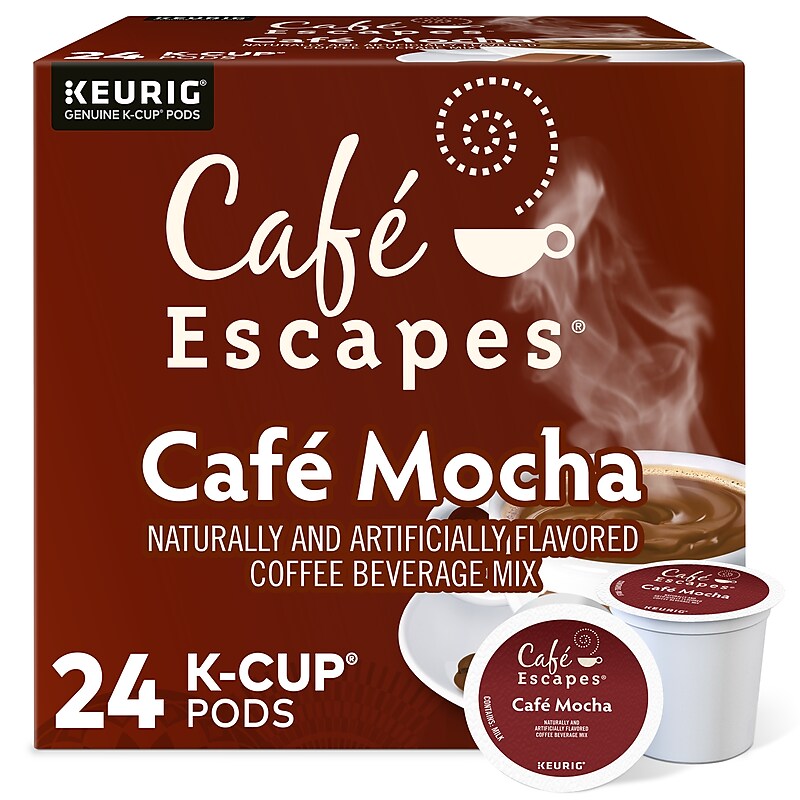 Cafe Escapes Café Mocha Coffee Keurig® K-Cup® Pods, 24/Box (6803) image 1