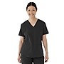 Medline Lex AVE Women's 3-Pocket V-Neck Scrub Top, M, Black (4802BLKM)~#|#~D6994403-5E5B-4136-B8068C268438A8EA_sc7