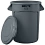 Rubbermaid BRUTE Hinged Lid, 32 Gallon, Round, Gray (FG263100GRAY)~#|#~D69B5557-8DF2-43A6-812DA87D9325C51E_sc7