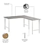 Bush Business Furniture Hustle 60"W L Shaped Computer Desk with Metal Legs, Platinum Gray (HUS003PG)~#|#~D69C8B3C-C140-4E0C-97407A7D87790FE6_sc7