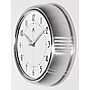 Infinity Instruments Round Retro Wall Clock, Aluminum, 9.5" (10940/SV)~#|#~D69E5853-5D89-483F-99C765B4717CB992_sc7