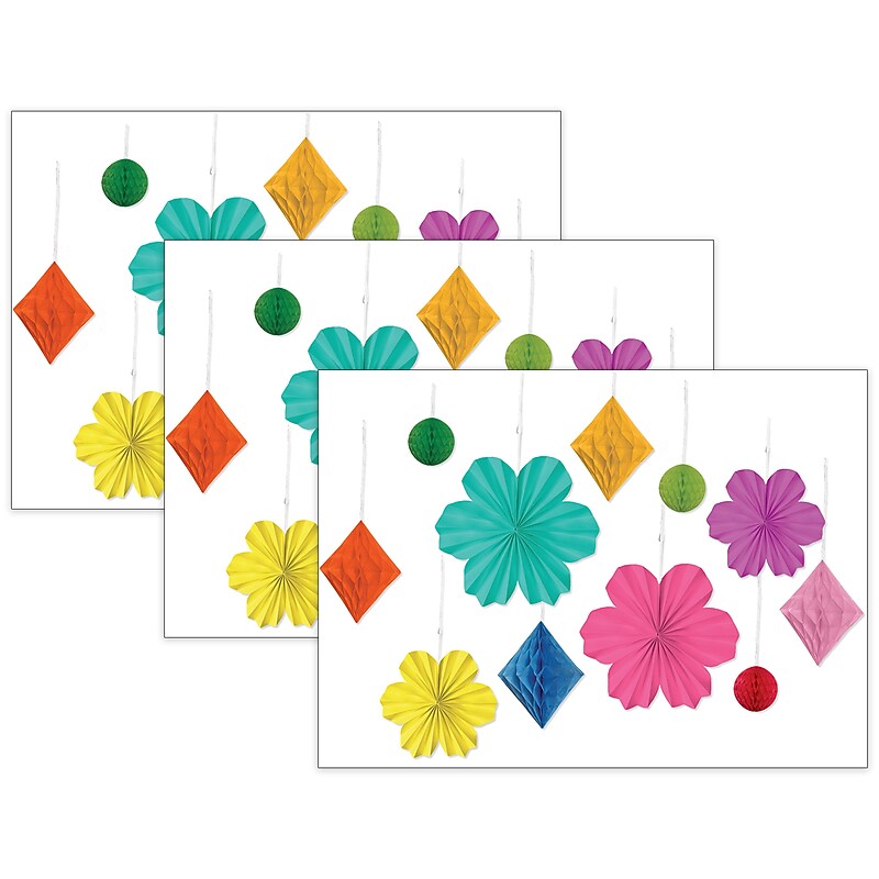Carson Dellosa Education Happily Ever Elementary Retro Remix Flowers and Twinkles Dimensional Accents, 3/Bundle (CD-107013-3) image 1