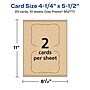 Avery Integrated Cards, 4.25" x 5.5", Matte Kraft Brown, 20/Pack (95277)~#|#~D6A15F16-82C7-4CF0-A9CB89E15D589B2C_sc7
