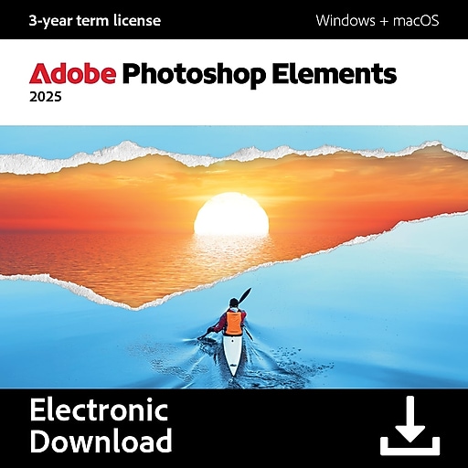 Adobe Photoshop Elements 2025 for 1 User, Windows and macOS
