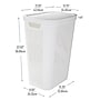 Mind Reader 15.85-Gallon Slim Laundry Hamper with Lid, Plastic, White (HBIN60-WHT)~#|#~D6A45B35-E193-40A3-97EEF4EA5170EAB0_sc7