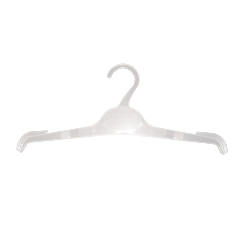 Nahanco 12 1/4" Polystyrene Intimate Apparel Hanger, Clear, 500/Box (NH03) image 1