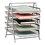 Mind Reader 5-Tier Stackable Paper Desk Tray Organizer, Metal, Silver (5TPAPER-SIL)~#|#~D6A74C54-67E7-4A51-B4F8CF1F5EBD097B_sc7