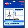 Avery Rectangle Laser/Inkjet Multipurpose Labels, White, 4 Labels/Sheet, 100 Sheets/Pack (19479311265)~#|#~D6A7530B-785A-4F87-A9F5193A8AA3FFB2_sc7