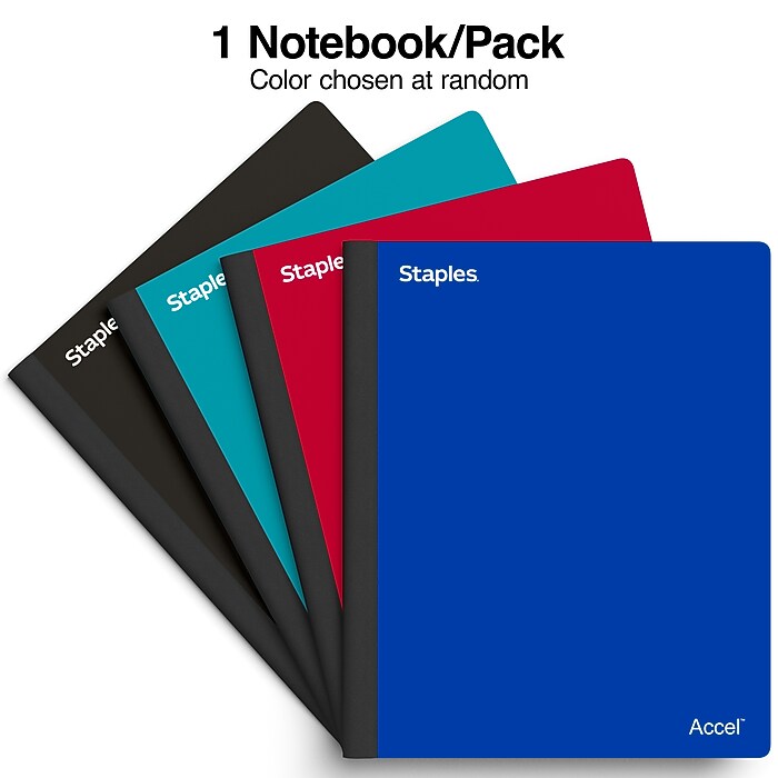 Staples® Spine Guard 3-Subject Notebook, 8.5