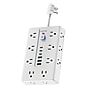 Overtime OS70 22-in-1 Multi-Port Power Strip with 16 AC Outlets, 3 USB-A & 3 USB-C Ports, White (OADOS70)~#|#~D6A9B574-759F-4042-9FCFD37373D98E31_sc7