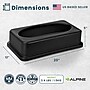 Alpine Industries Plastic Indoor Slim Commercial Trash Can with Lid, 23 Gallon, Black (477-BLK-PKG1)~#|#~D6AAF9E6-8941-45E3-B949D6C588CC871C_sc7