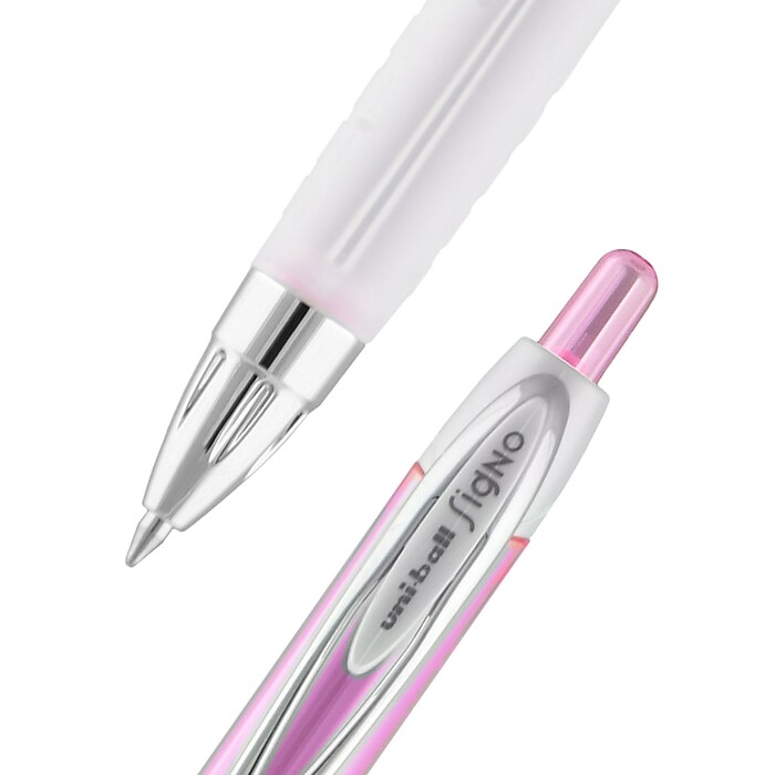 uni-ball 207 Pink Ribbon Retractable Gel Pens, Medium Point