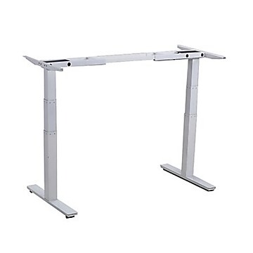 Uncaged Ergonomics RISE UP Electric Adjustable Height Steel Ergonomic Sit Stand Office Desk, White (RUW)