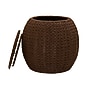Household Essentials Handwoven Paper Rope Barrel Wicker Storage Basket Side Table, Brown (ML-4228)~#|#~D6B7558F-0519-4E08-A096D194ECD7DDEA_sc7