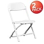 Flash Furniture Plastic Kids Folding Chair, White, 2 Pieces (2YKIDWH)~#|#~D6BD87A8-C45A-4D38-ACB340FB3CD0CF53_sc7